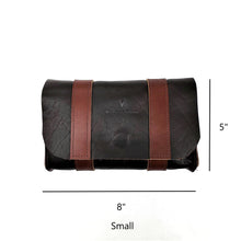 Load image into Gallery viewer, Rollins Road Brown Leather Belt Bag with Fidlock Button Snap Closure