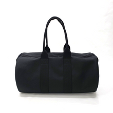 Load image into Gallery viewer, Black Cotton Canvas Round Duffel, Washable