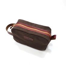 Load image into Gallery viewer, Rollins Road Canvas Shaving Kit with Leather Trim