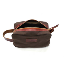 Load image into Gallery viewer, Rollins Road Canvas Shaving Kit with Leather Trim