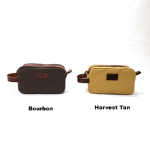 Load image into Gallery viewer, Rollins Road Canvas Shaving Kit with Leather Trim