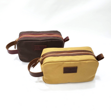 Load image into Gallery viewer, Rollins Road Canvas Shaving Kit with Leather Trim