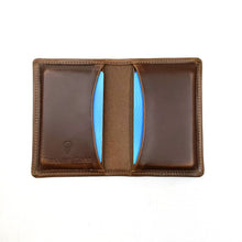 Load image into Gallery viewer, Brown Leather Card Wallet from Rollins Road