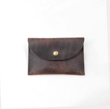 Load image into Gallery viewer, Rollins Road Leather Coin Pouch, Card Wallet with Snap Closure