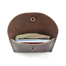 Load image into Gallery viewer, Rollins Road Leather Coin Pouch, Card Wallet with Snap Closure