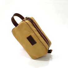 Load image into Gallery viewer, Cotton Canvas Shaving Kit with Leather Trim, Rollins Road