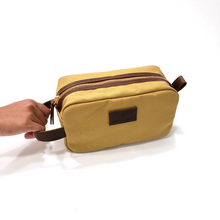 Load image into Gallery viewer, Rollins Road Canvas Shaving Kit with Leather Trim