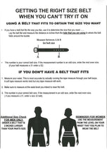 Load image into Gallery viewer, How to measure for the right size belt.