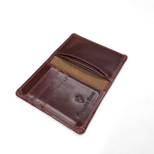 Load image into Gallery viewer, Leather Compact Bi-Fold, Travel Wallet