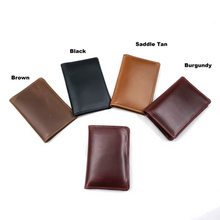 Load image into Gallery viewer, Leather Compact Bi-Fold, Travel Wallet