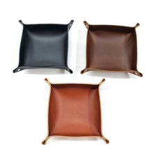 Load image into Gallery viewer, Leather Valet Tray, Desk Caddy, Organizer Tray