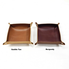 Load image into Gallery viewer, Leather Valet Tray, Desk Caddy, Organizer Tray