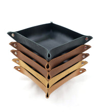Load image into Gallery viewer, Leather Valet Tray, Desk Caddy, Organizer Tray