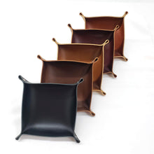 Load image into Gallery viewer, Leather Valet Tray, Organizer Tray, Rollins Road