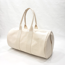 Load image into Gallery viewer, Natural Cotton Canvas Round Duffel, Washable