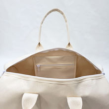 Load image into Gallery viewer, Natural Cotton Canvas Round Duffel, Washable