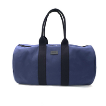 Load image into Gallery viewer, Navy Cotton Canvas Round Duffel, Washable