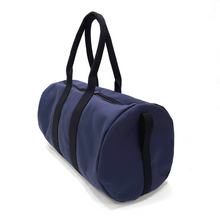 Load image into Gallery viewer, Navy Cotton Canvas Round Duffel, Washable