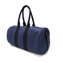 Load image into Gallery viewer, Navy Cotton Canvas Round Duffel, Washable