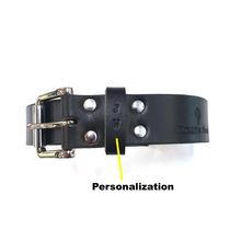 Load image into Gallery viewer, Black 10oz Latigo Leather Belt