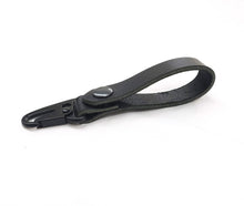 Load image into Gallery viewer, Rollins Road Black Leather Key Fob with Snap Hook