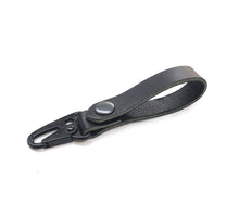 Load image into Gallery viewer, Rollins Road Black Leather Key Fob with Snap Hook