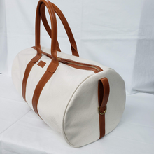 Load image into Gallery viewer, Rollins Road Canvas and Leather Round Duffle
