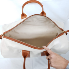 Load image into Gallery viewer, Rollins Road Canvas and Leather Round Duffle
