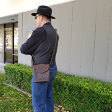 Load image into Gallery viewer, Rollins Road Brown Leather Satchel worn by Cowboy
