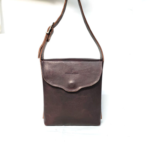 Rollins Road Brown Leather Crossbody