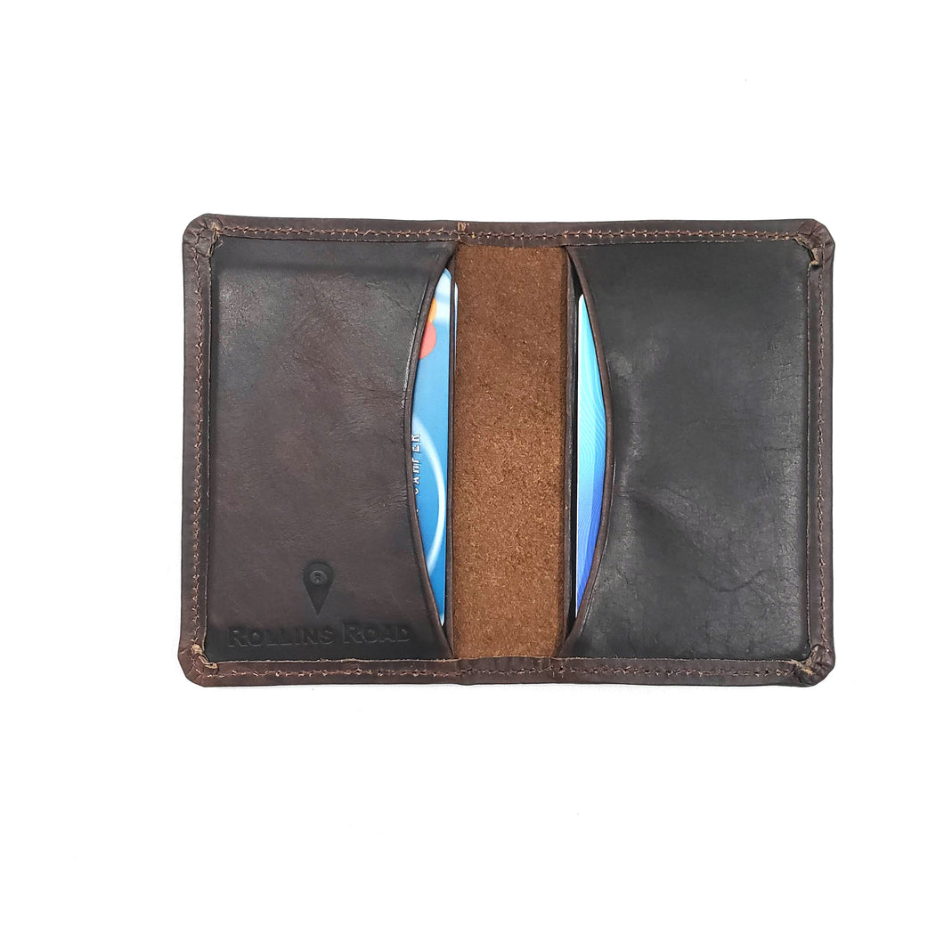 Rollins Road Brown Buffalo Leather Card Wallet