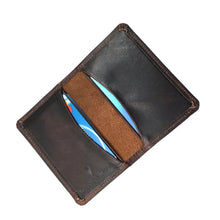 Load image into Gallery viewer, Rollins Road Brown Buffalo Leather Card Wallet
