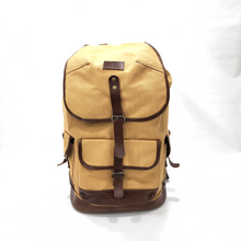 Load image into Gallery viewer, Canvas Backpack with Leather Trim
