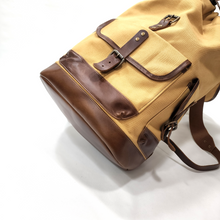 Load image into Gallery viewer, Canvas Backpack with Leather Trim
