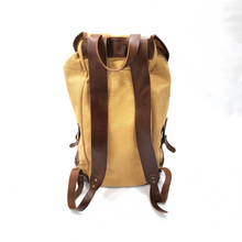 Load image into Gallery viewer, Canvas Backpack with Leather Trim
