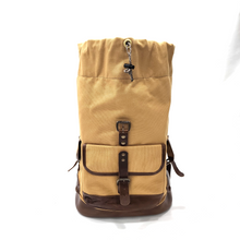 Load image into Gallery viewer, Canvas Backpack with Leather Trim
