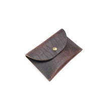 Load image into Gallery viewer, Rollins Road Leather Coin Pouch, Card Wallet with Snap Closure
