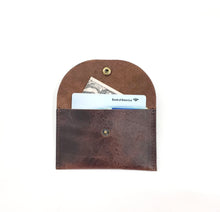 Load image into Gallery viewer, Rollins Road Leather Coin Pouch, Card Wallet with Snap Closure
