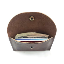 Load image into Gallery viewer, Rollins Road Leather Coin Pouch, Card Wallet with Snap Closure
