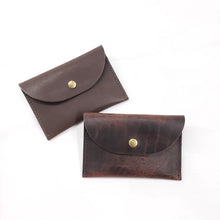 Load image into Gallery viewer, Rollins Road Leather Coin Pouch, Card Wallet with Snap Closure
