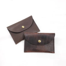 Load image into Gallery viewer, Rollins Road Leather Coin Pouch, Card Wallet with Snap Closure
