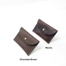 Load image into Gallery viewer, Rollins Road Leather Coin Pouch, Card Wallet with Snap Closure
