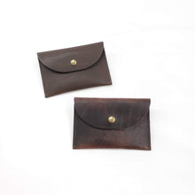 Load image into Gallery viewer, Rollins Road Leather Coin Pouch, Card Wallet with Snap Closure
