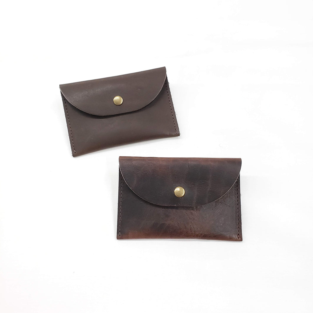 Rollins Road Leather Coin Pouch, Card Wallet with Snap Closure