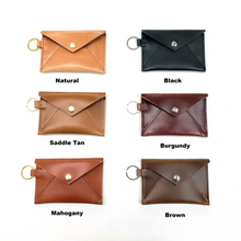 Load image into Gallery viewer, Leather Envelope Keychain Wallet
