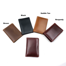 Load image into Gallery viewer, Leather Compact Bi-Fold, Travel Wallet
