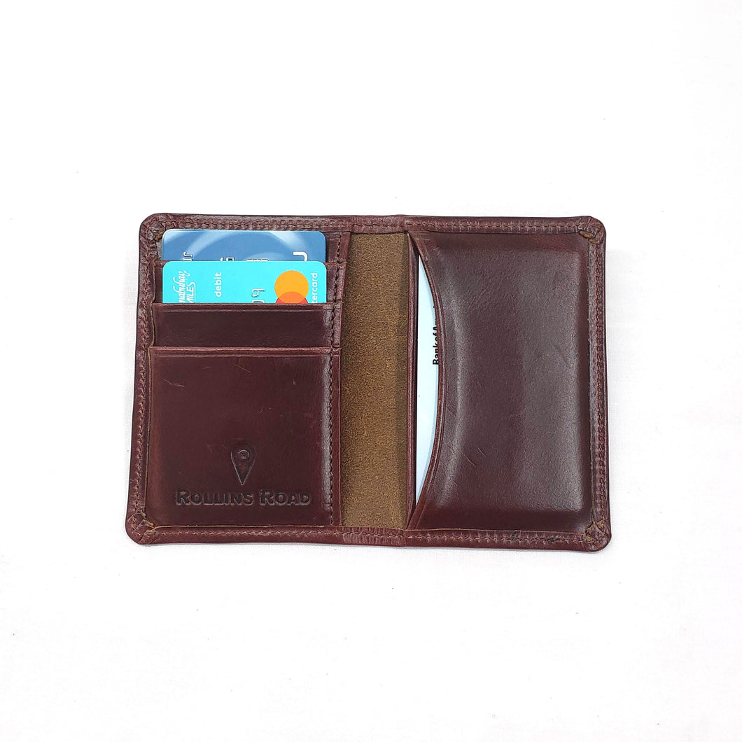 Leather Compact Bi-Fold, Travel Wallet