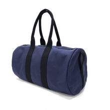 Load image into Gallery viewer, Navy Cotton Canvas Round Duffel, Washable
