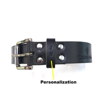 Load image into Gallery viewer, Black 10oz Latigo Leather Belt
