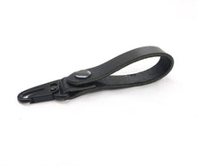 Load image into Gallery viewer, Rollins Road Black Leather Key Fob with Snap Hook
